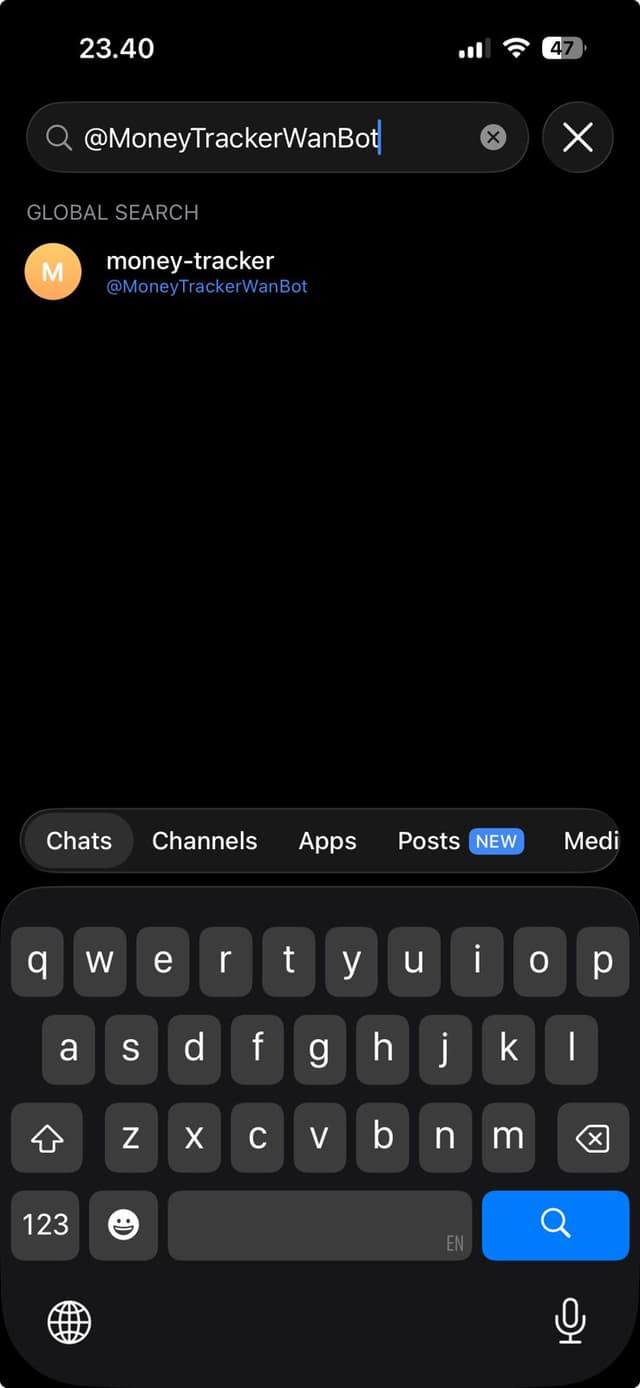 Cari bot di Telegram